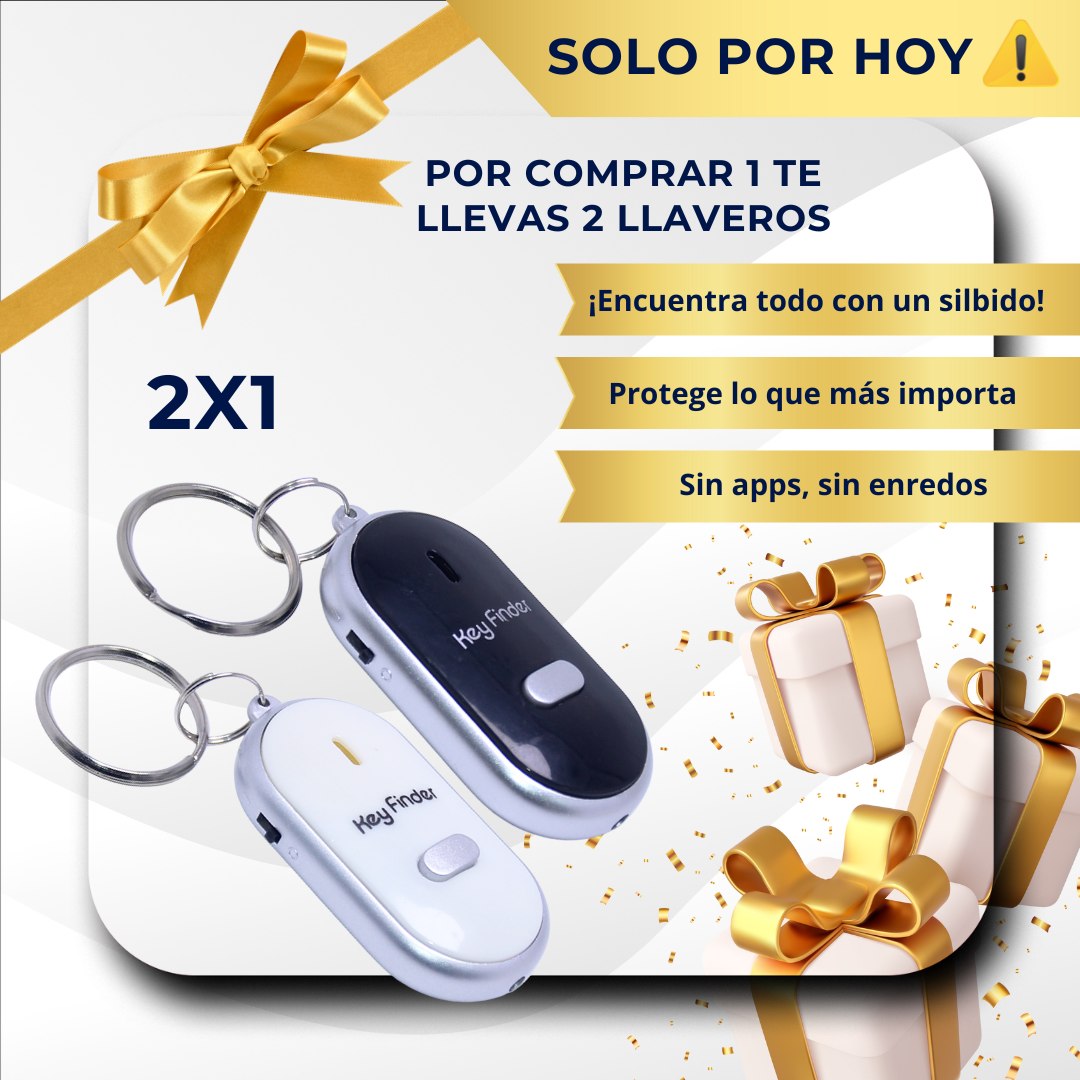 Llavero Antipérdida Pro con Silbato + Luz LED