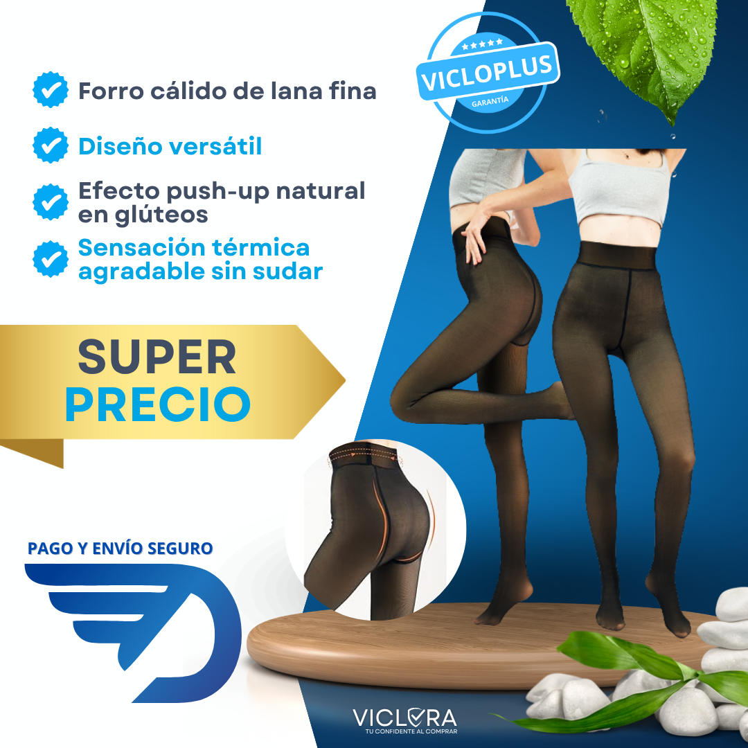 MEDIAS TÉRMICAS CON FORRO Y EFECTO PUSH UP