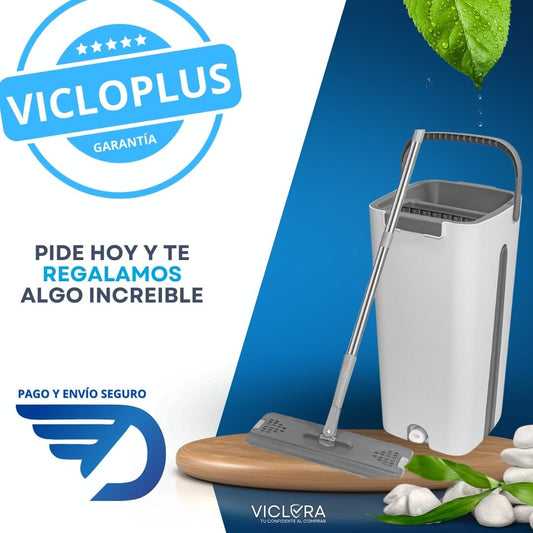 Trapeador Autoescurrible Premium 360° con Sistema de Limpieza Continua + REGALO