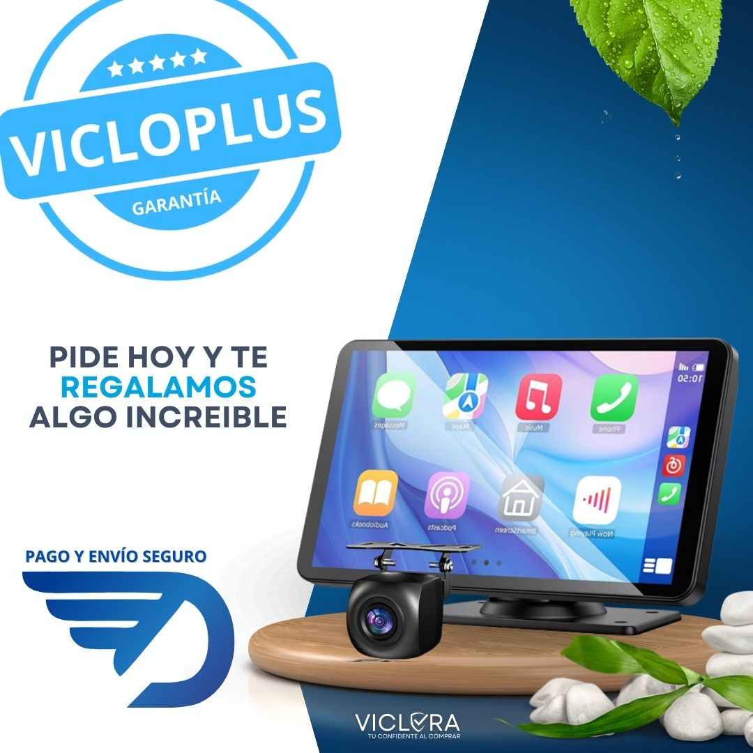 Pantalla Carplay con Cámara y GPS  + REGALO