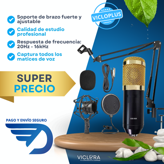 Kit De Micrófono Profesional Con Filtro